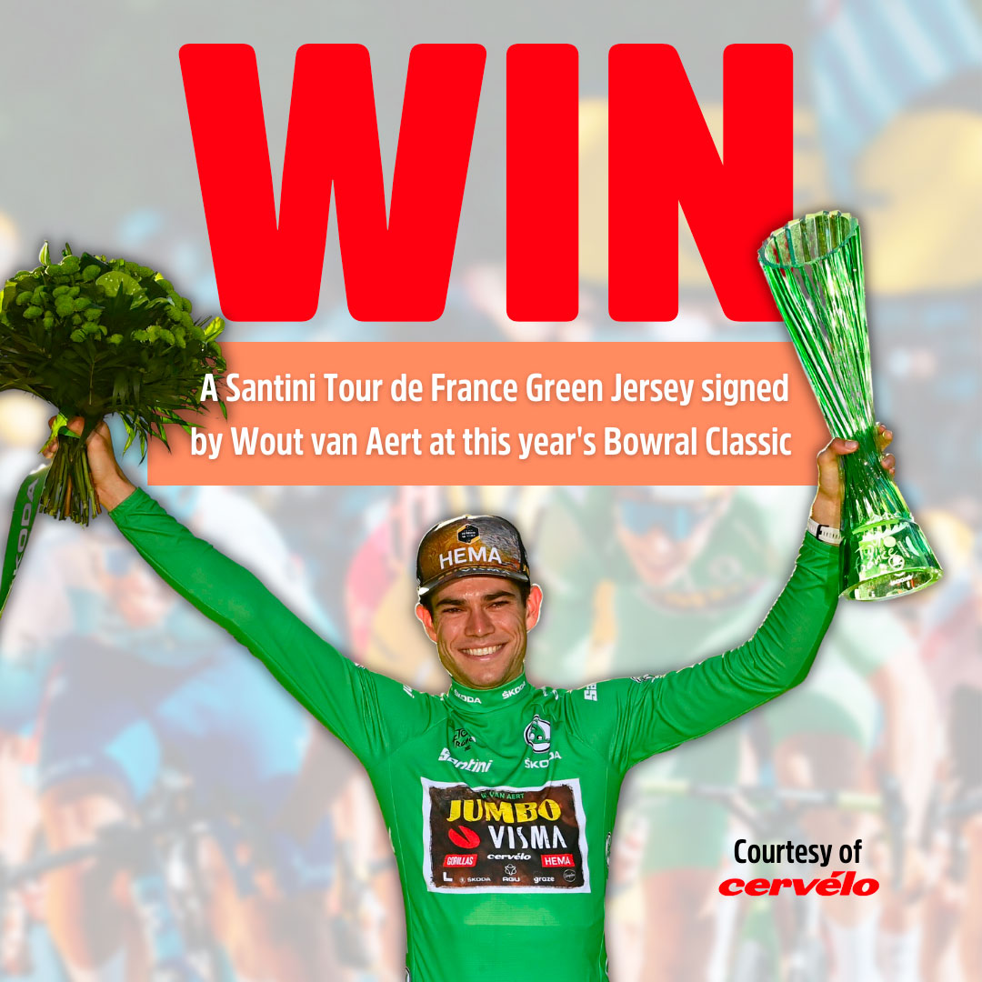 Win A TDF Green Jersey Signed By Wout van Aert Bowral Classic